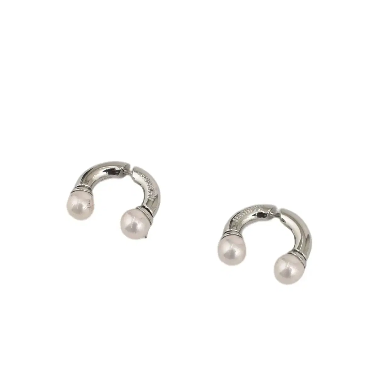 AMBUSH 앰부쉬 PEARL BARBELL EARRINGS / SIL