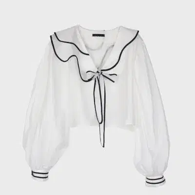 안유진 착용 가연리 SADIE Blouse-White