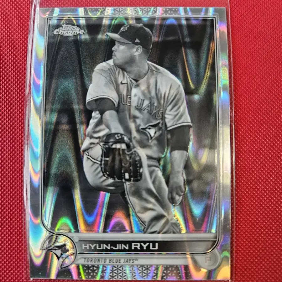 류현진 2022 Topps Chrome Raywave 리플렉터 카드