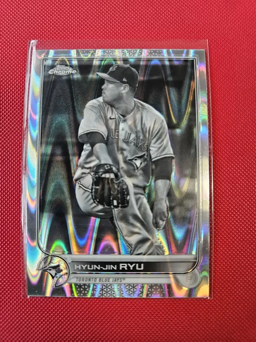 류현진 2022 Topps Chrome Raywave 리플렉터 카드