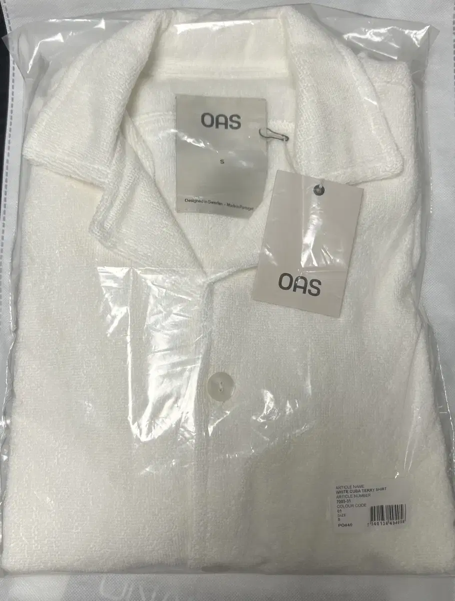 OAS _WHITE CUBA TERRY SHIRT 쿠바 테리 셔츠 [S]