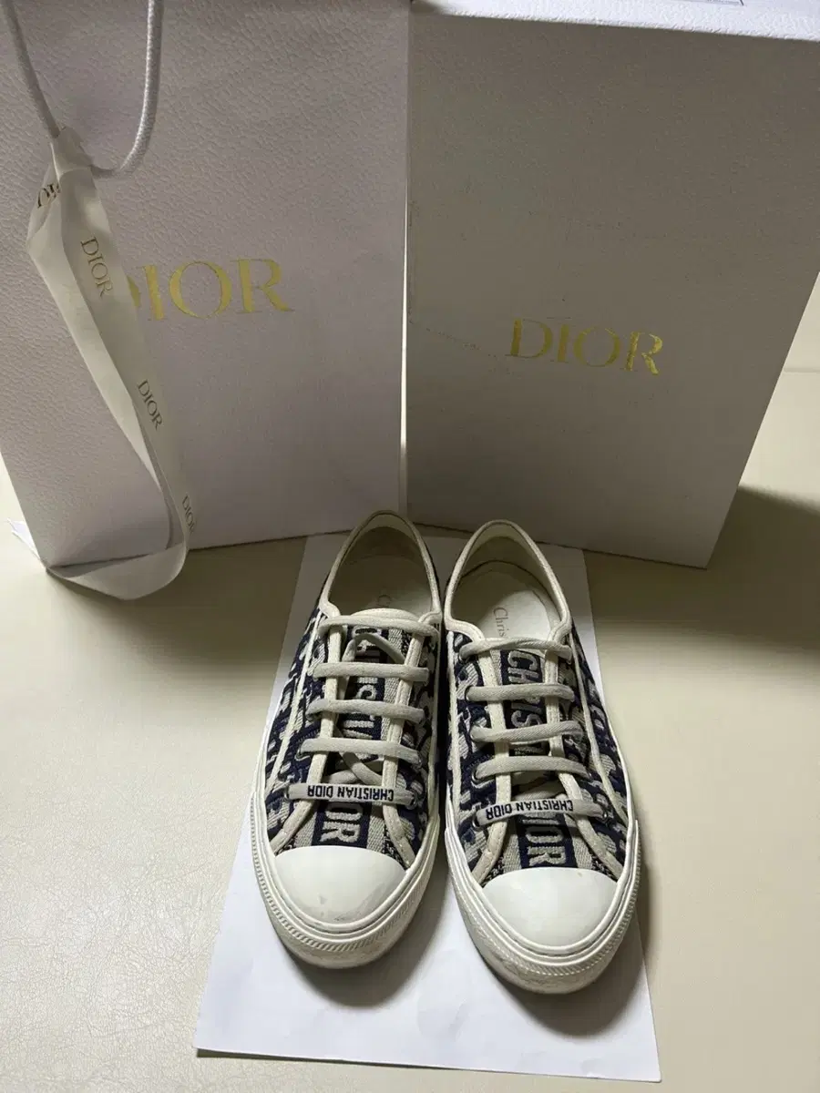 Dior Work & Dior Sneakers Oblique Embroidered Navy