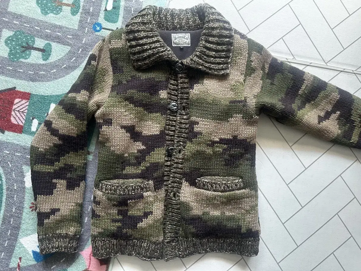 [Houston] Houston Japan Low Gauge Knit Cardigan Camo sell 