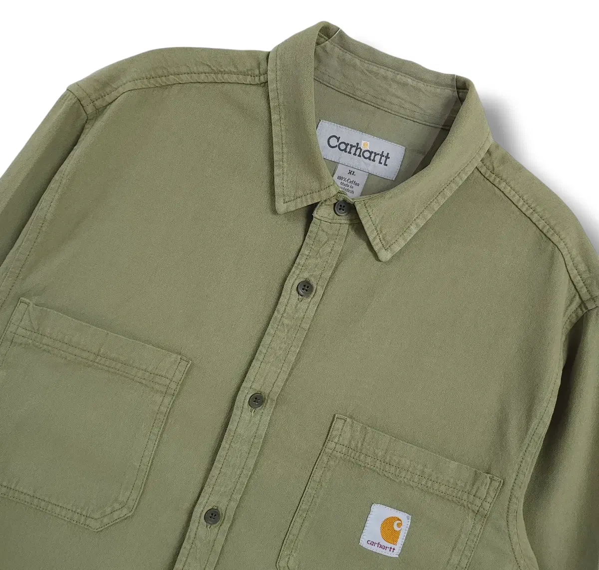 [XL] Calhart Olive Two-Pocket Long Sleeve Shirt