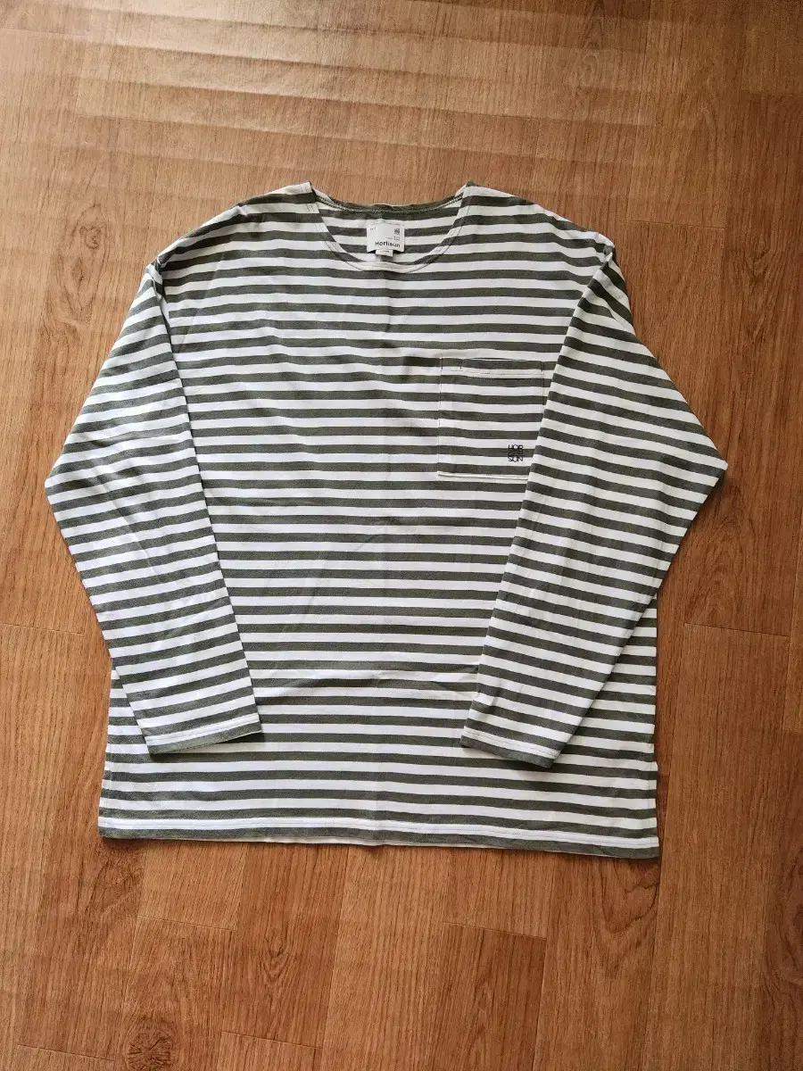 Hollisun Green Stripe Long Sleeve T-Shirt L