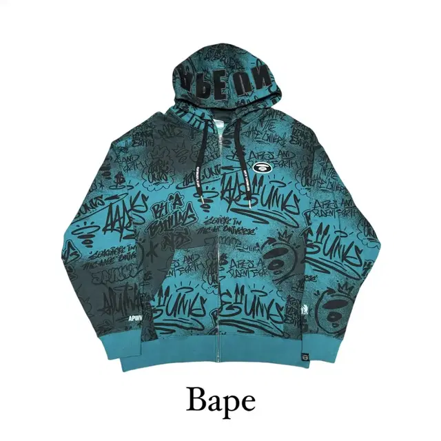 베이프 그래픽 로고 후드집업 bape