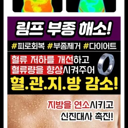 지방연소연소 독소배출 다이어트 티타늄반지 골드 큐빅 새상품