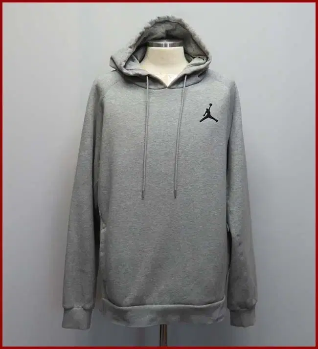 Nike/Grey brushed hoodie/100 size/button closure (E-6)