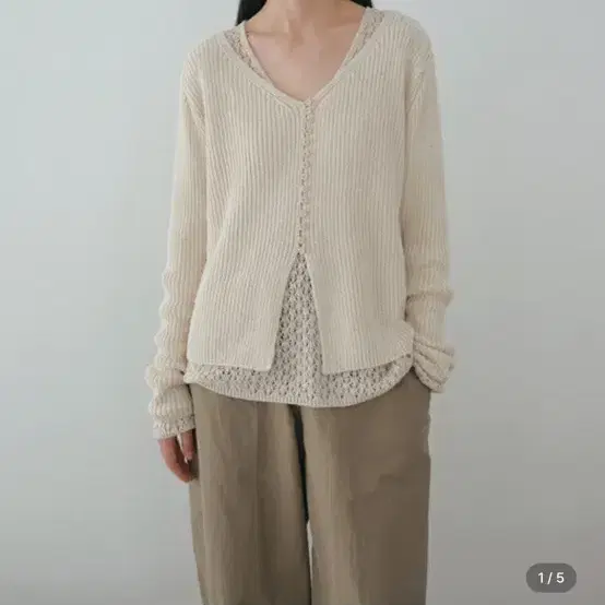 moia 모이아 ribbed cardigan 새상품