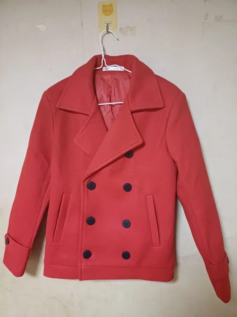 Man's red jacket