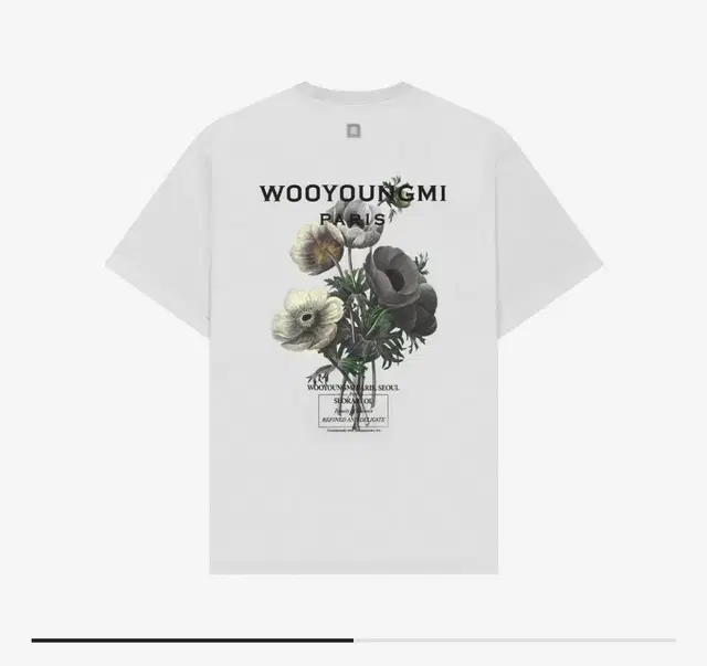 Wooyoungmi Flower Print Back Logo T-Shir