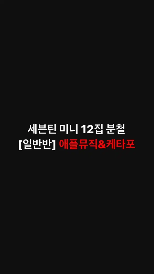 세븐틴 미니12집 특전 분철