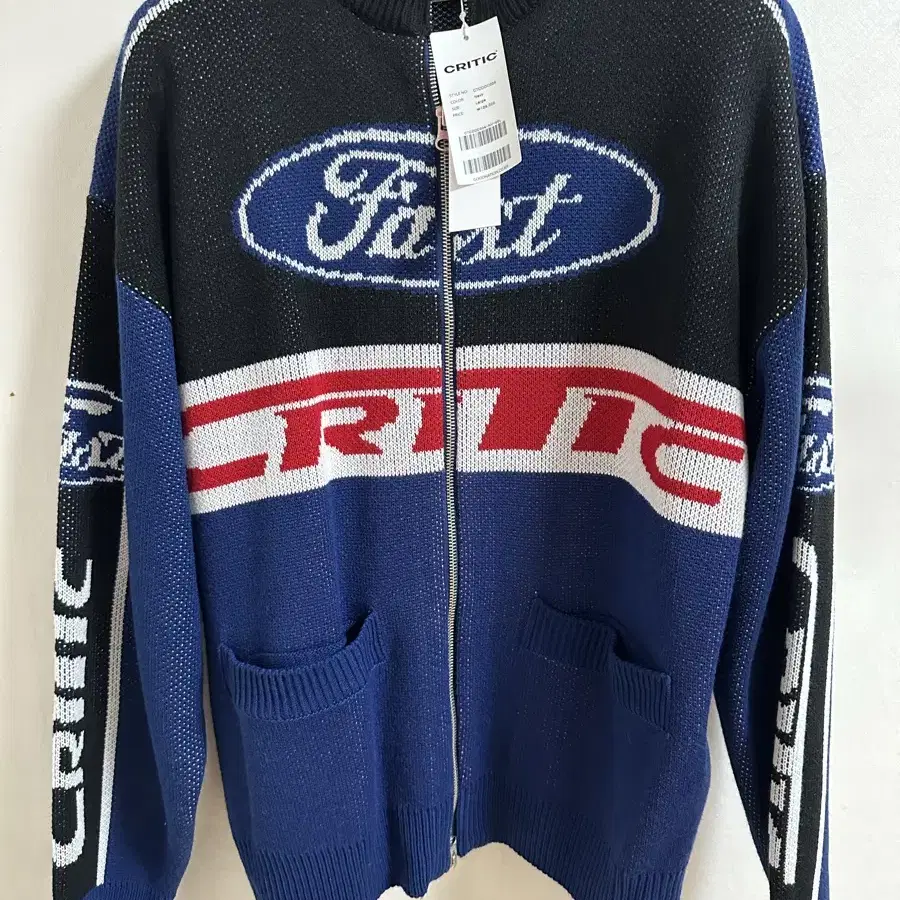 [새상품]  L사이즈 CRITIC RACING ZIP-UP KNIT NA