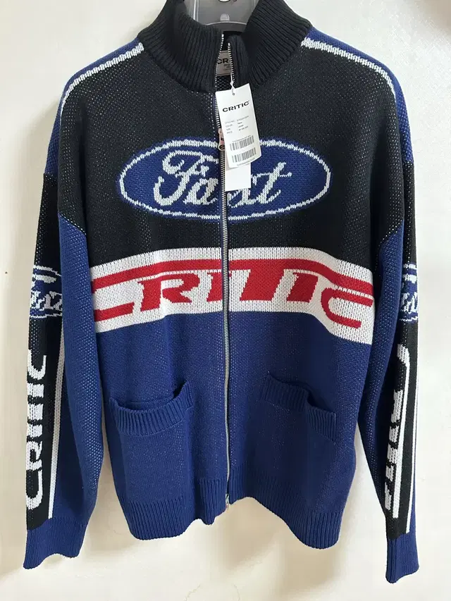 [새상품]  L사이즈 CRITIC RACING ZIP-UP KNIT NA