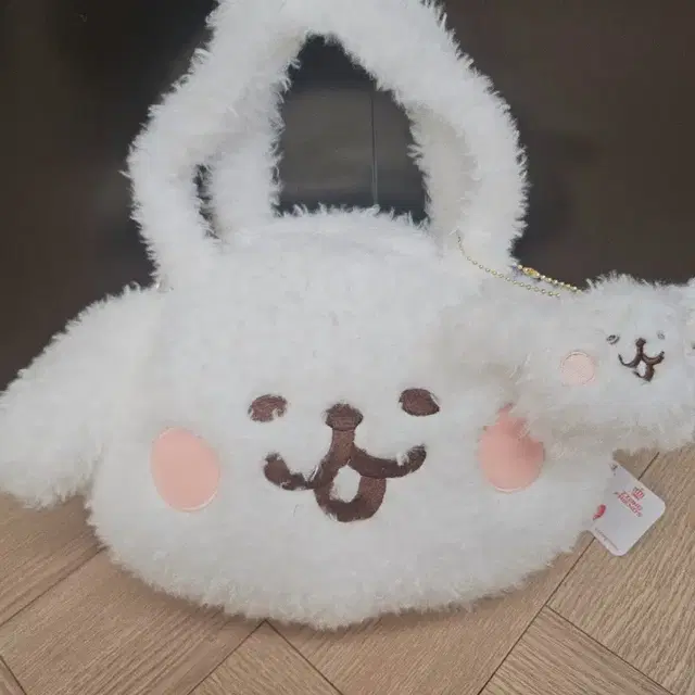 이모티콘 토트 크로스백30cm+키링인형+연결고리끈 강아지인형가방