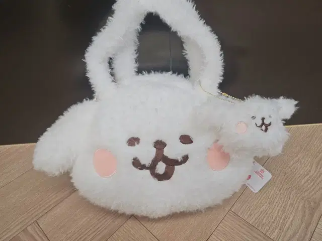 이모티콘 토트 크로스백30cm+키링인형+연결고리끈 강아지인형가방