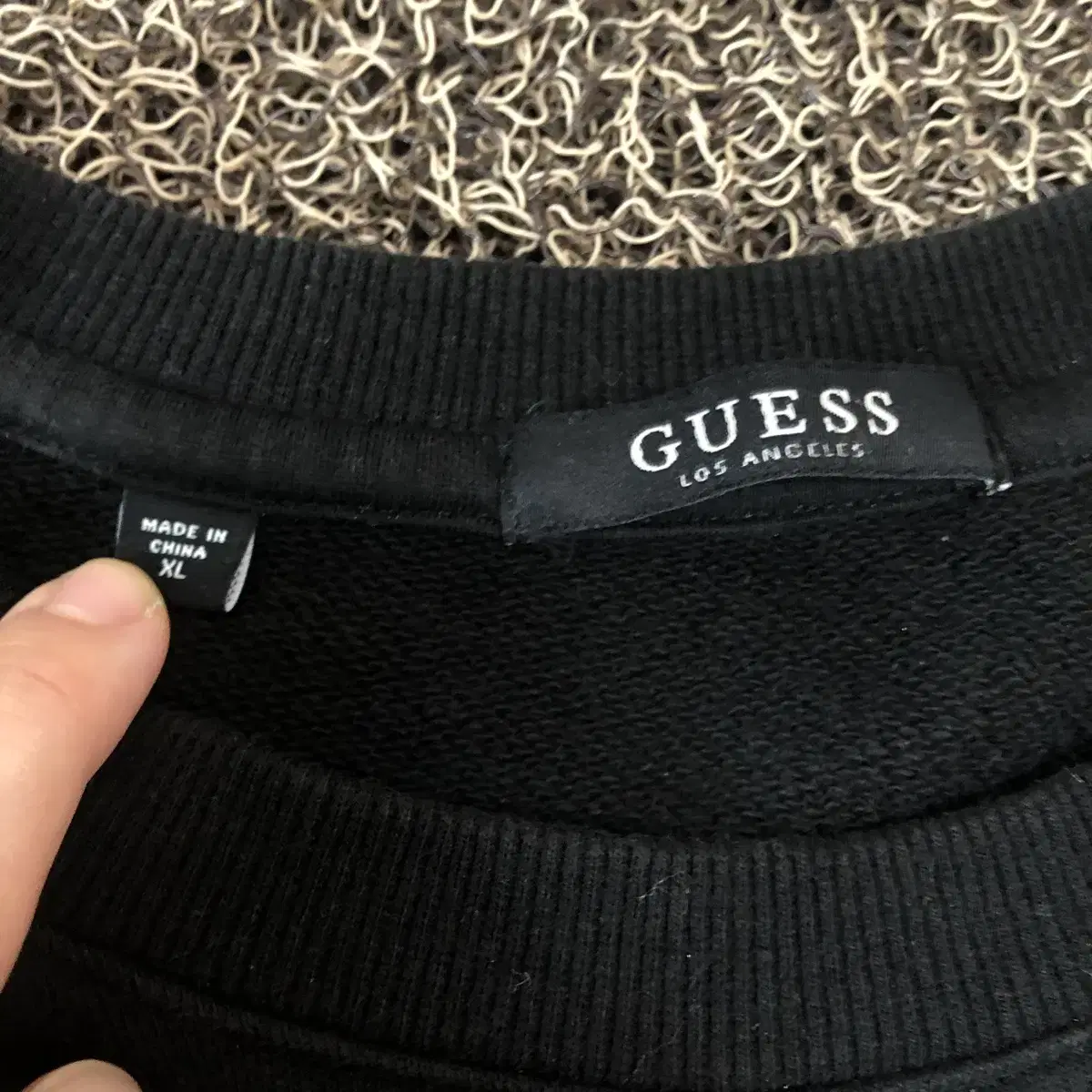 GUESS 게스 여성 맨투맨 블랙 XL