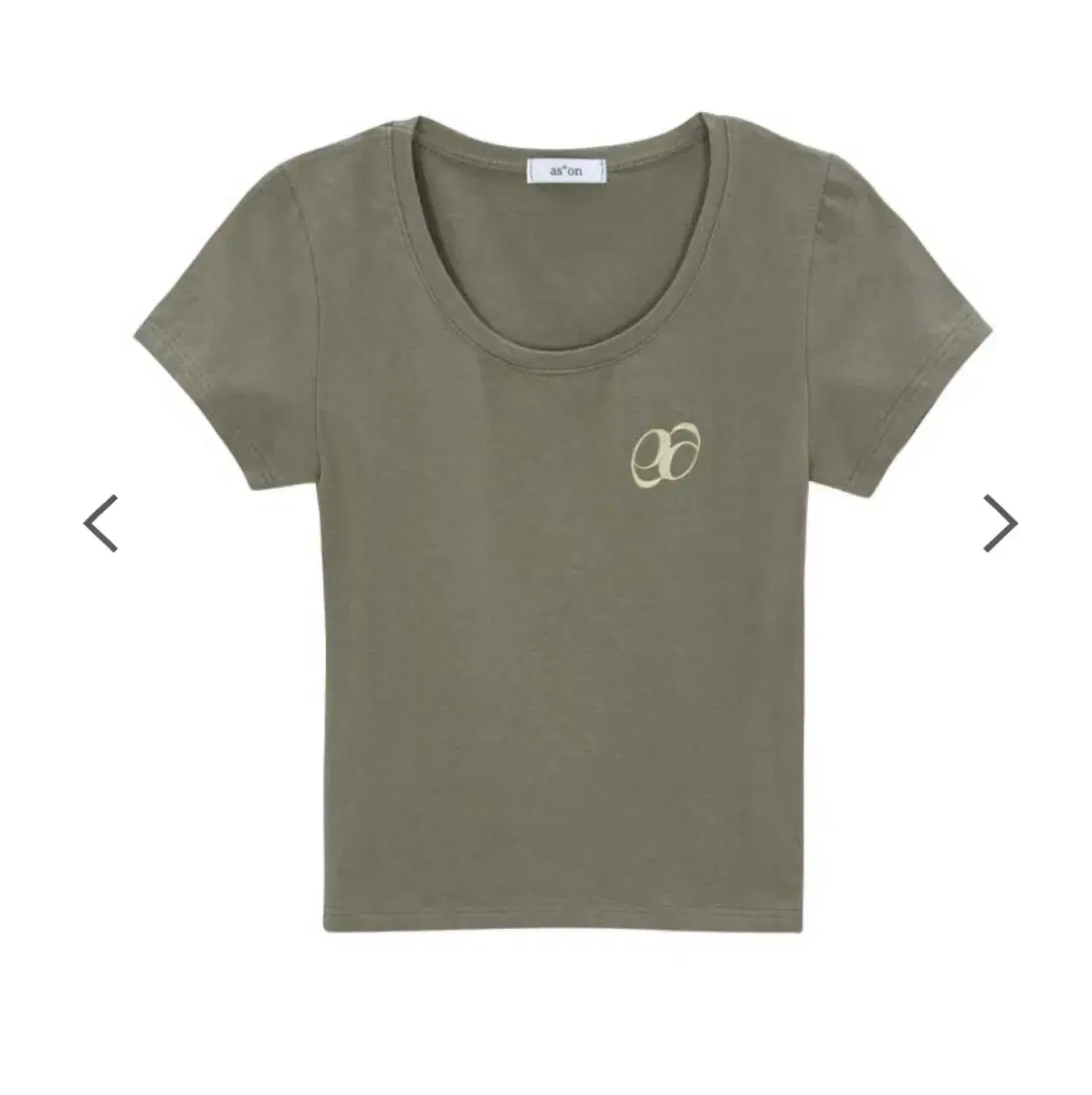 애즈온 유넥티 카키 ason U NECK TEE khaki