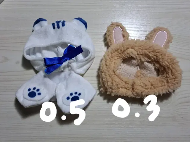 !!고양이 비니 증정!!10cm 인형옷 모자 케이프 토끼 백호 호랑이