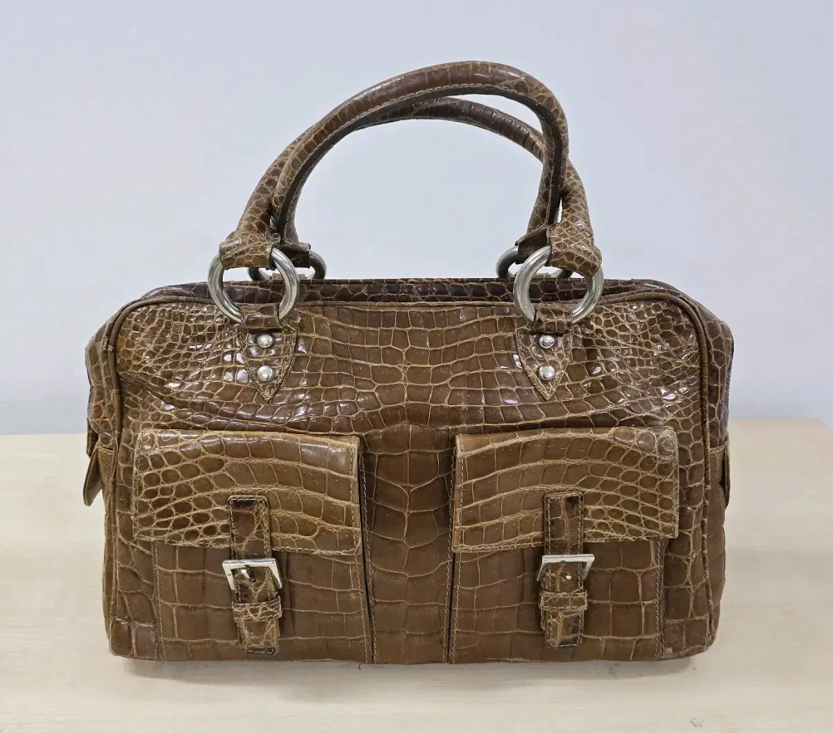 Colombo Double Pocket Alligator Bag