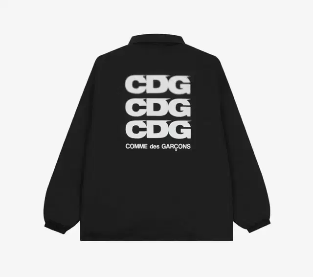 CDG 로고 코치자켓 블랙 XL