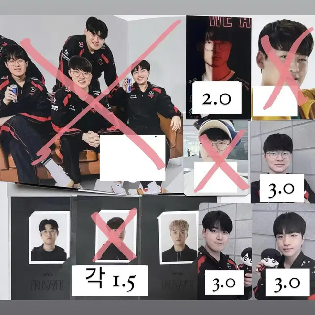 Lck 티원 T1 라네즈,레드불,인형,팝업 증사 페이커 케리아 포카 판매