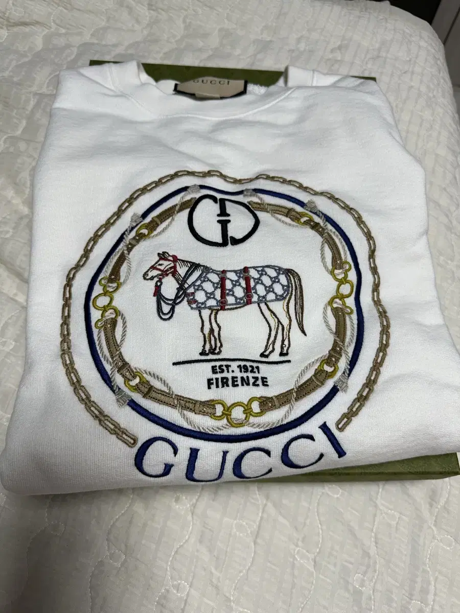 Department Store Genuine) Gucci Brand New Embroidered Man-to-Man XL