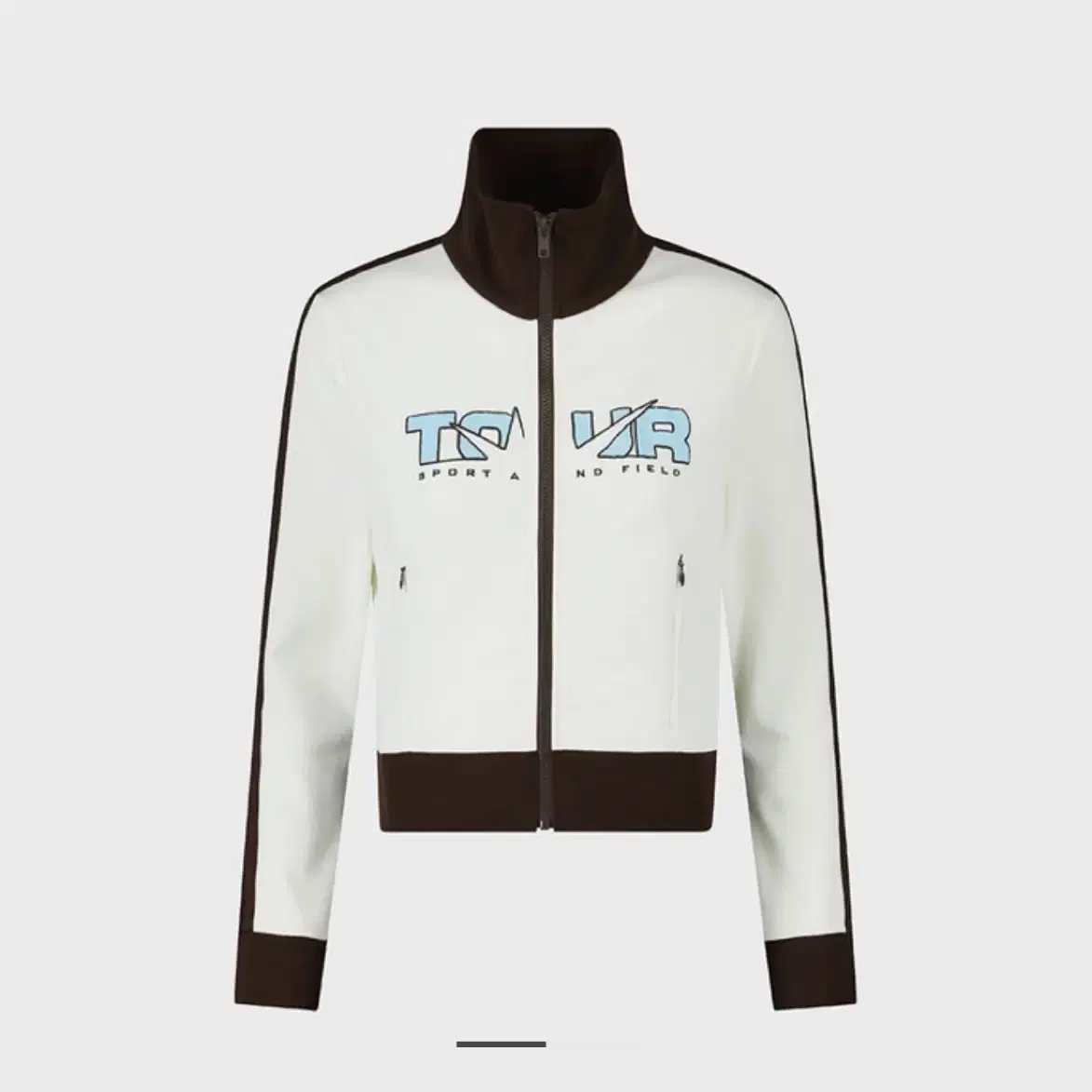 [카리나 착용] 썬러브 w tour track jacket ivory