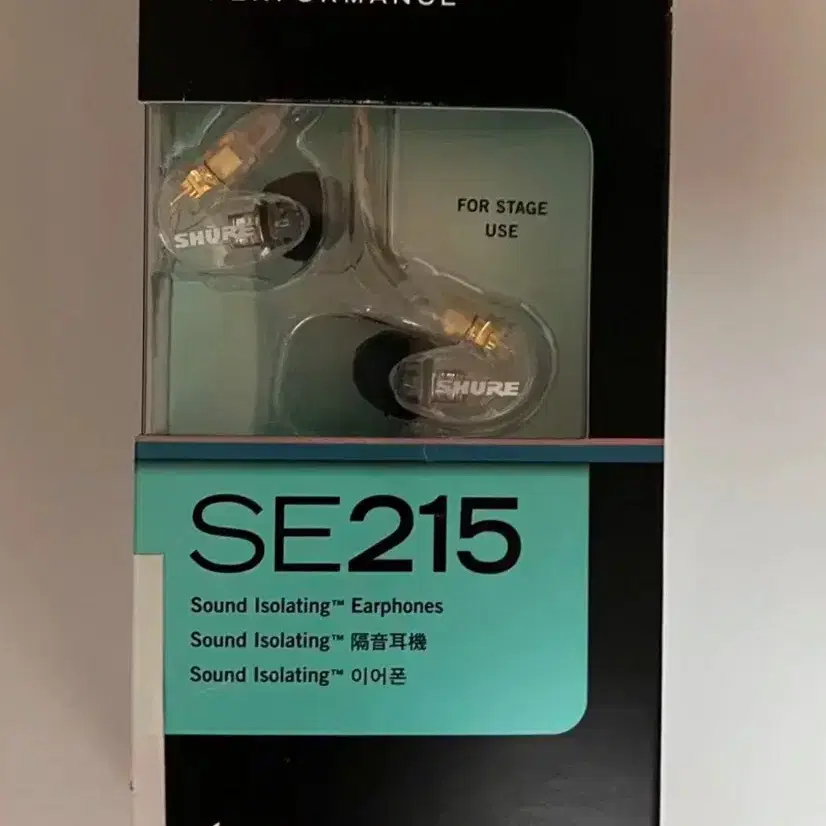 슈어 정품 SHURE SE215 화이트 투명 미개봉 새제품