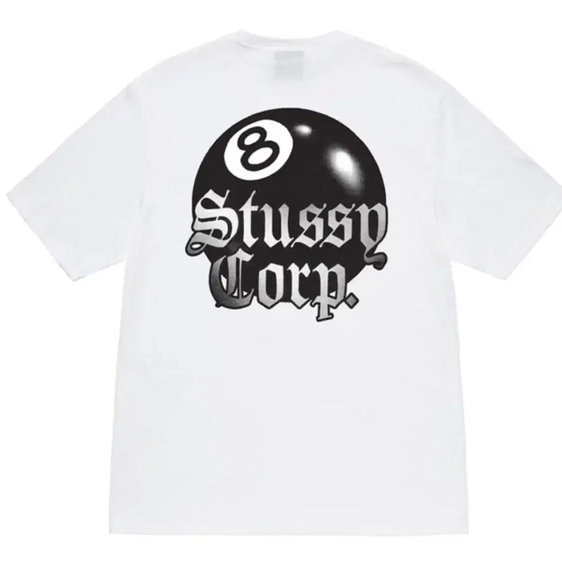 스투시 stussy 8볼 코프 라벨 반팔티 화이트 m