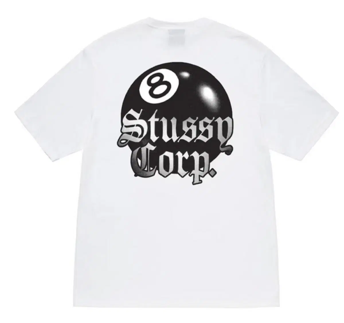 Stussy Stussy 8-Ball Crop Label Vahn Short Sleeve Tee White M