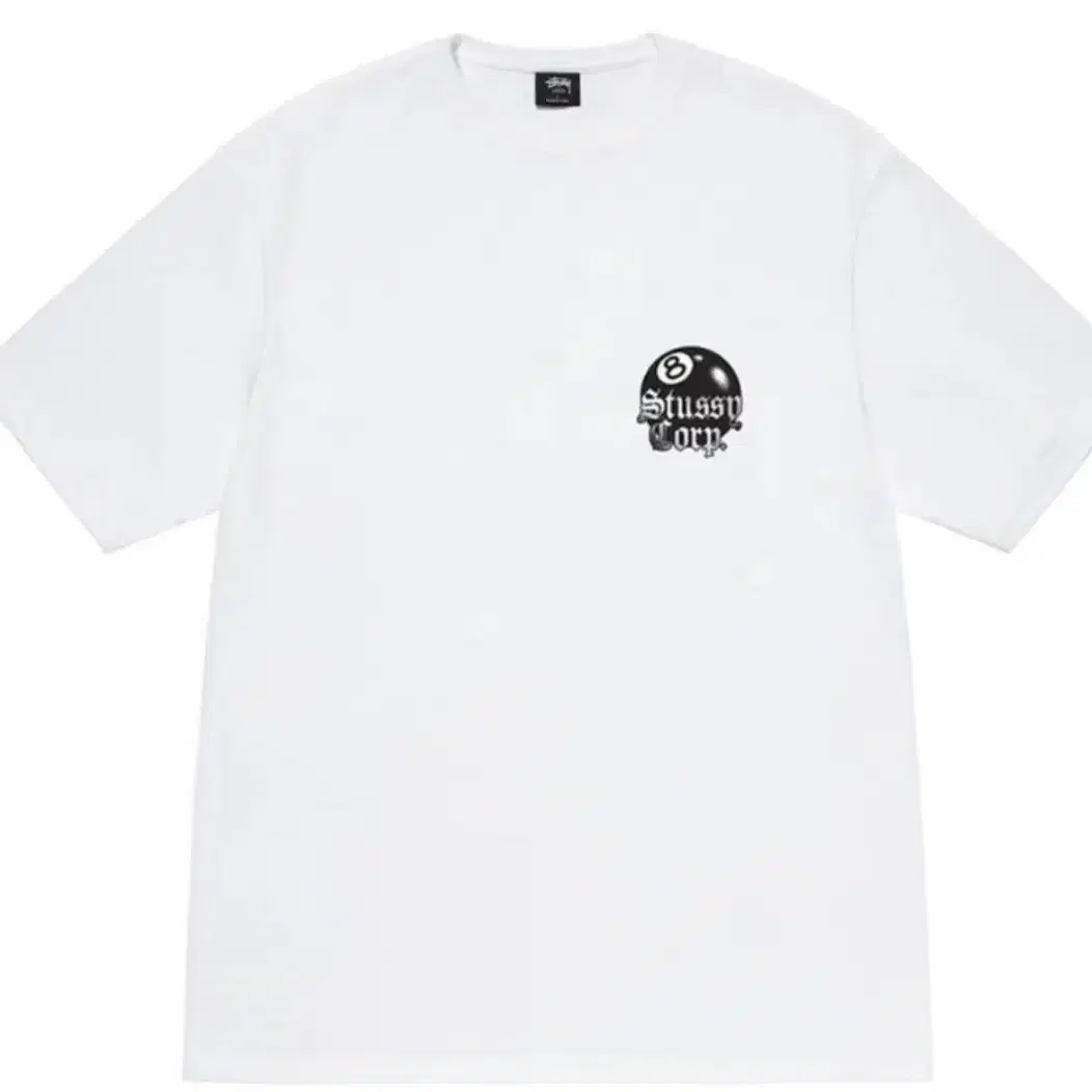 스투시 stussy 8볼 코프 라벨 반팔티 화이트 m