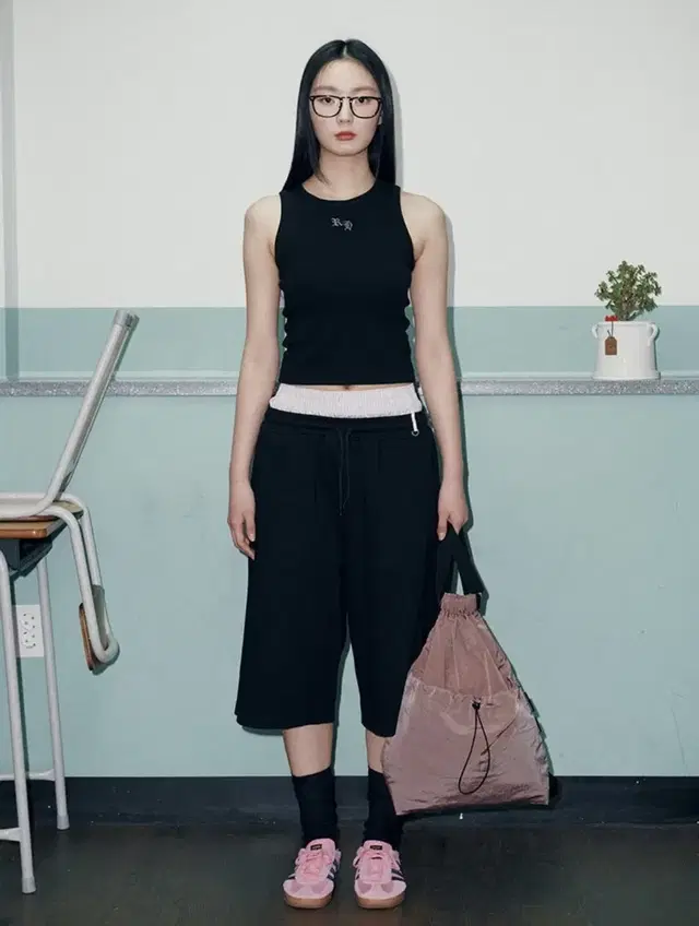 러닝하이 TRUNK LAYERED SWEAT SHORTS [BLACK]