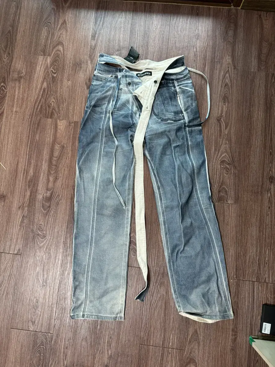 ottolinger ottolinger wrap denim pants XL