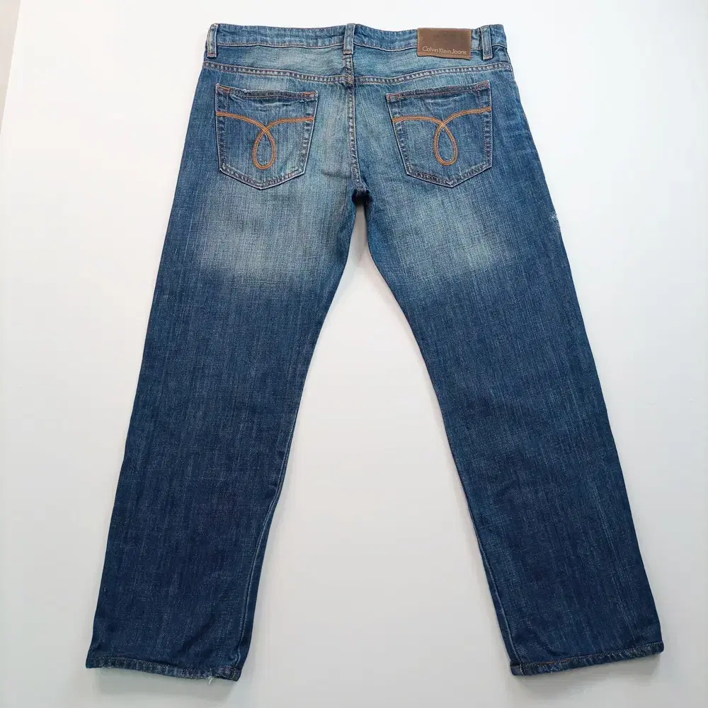 Calvin Klein Jeans Size 35 Straight Tapered Jin Denim Pants Men A2237