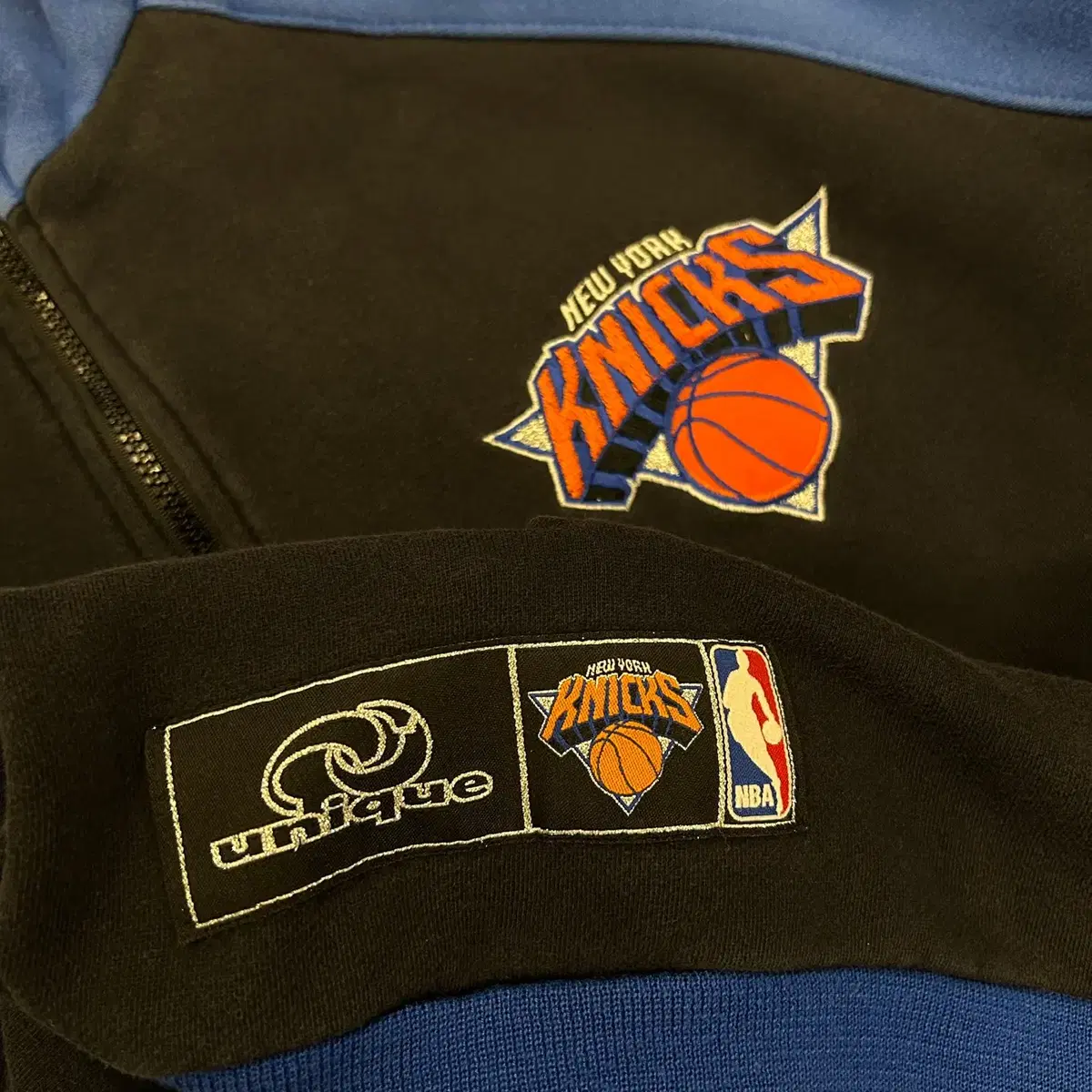 [XL] UNIQUE 빅로고 KNICKS 스웻 집업 자켓