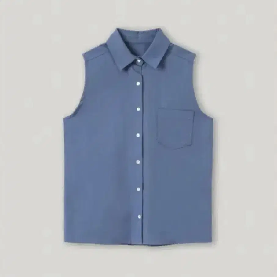 스무드무드 블루 셔츠 blue class sleeveless shirt