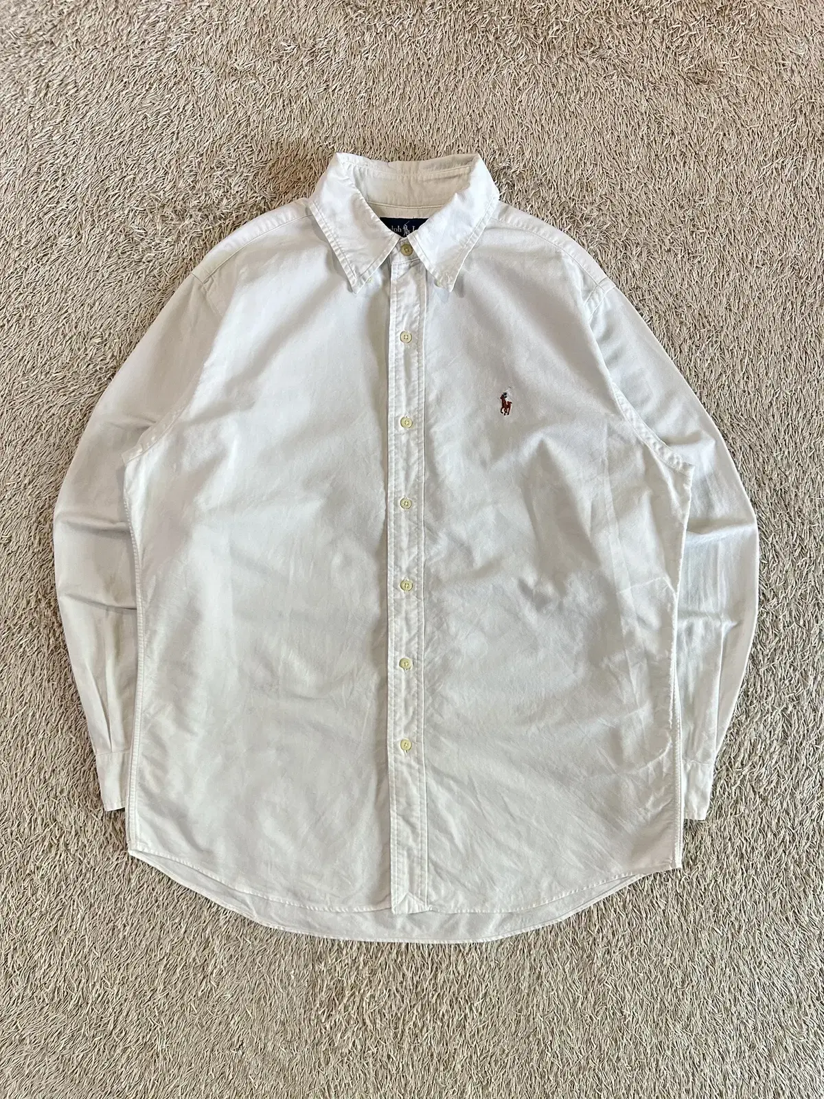 [L] Polo Ralph Lauren POLO Custom fit multipony oxford shirt white