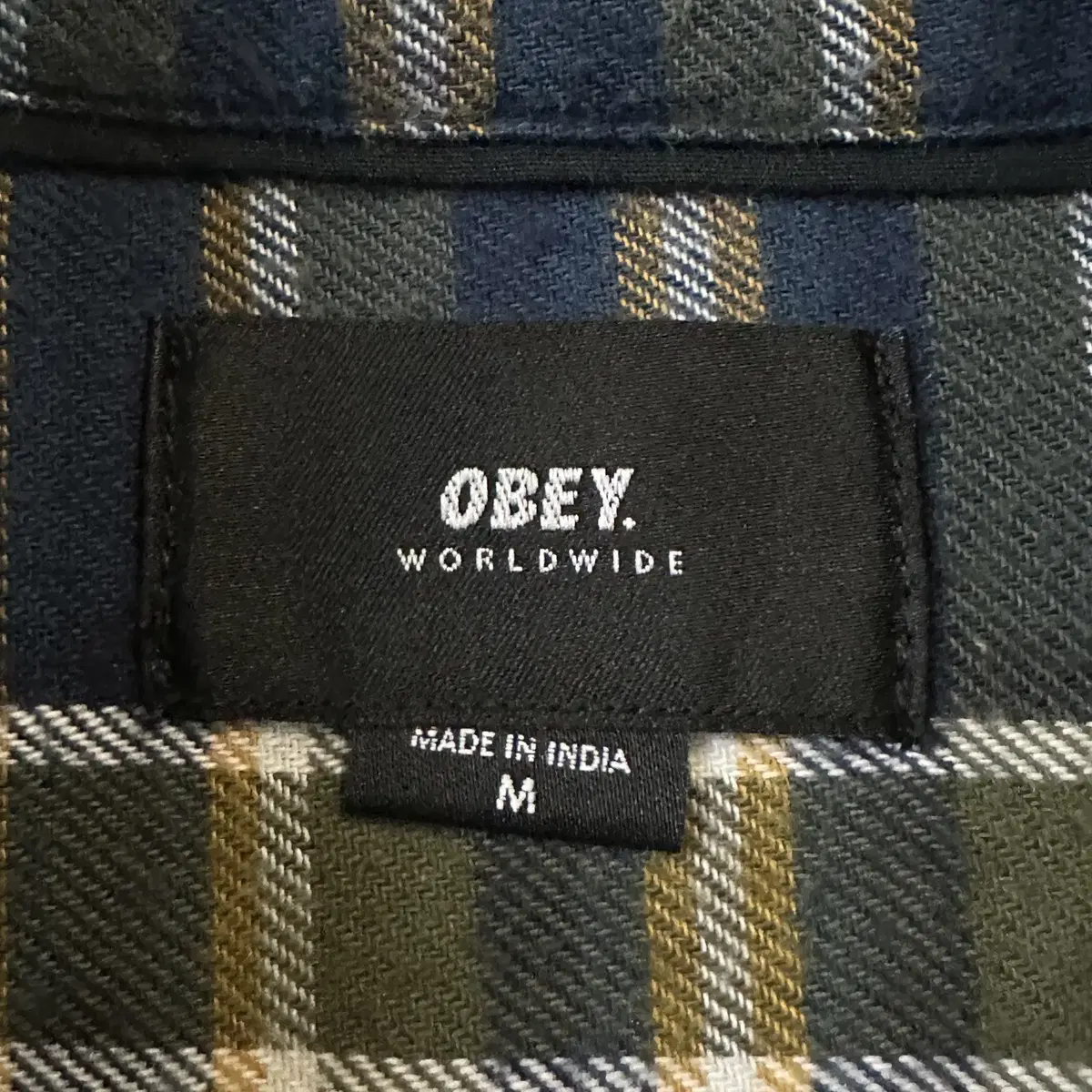 [M] 오베이 OBEY 원포켓 플란넬 체크셔츠