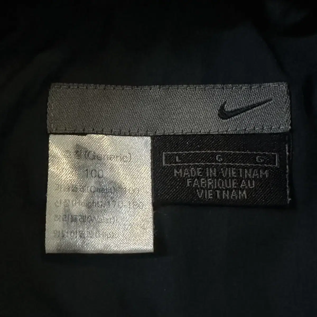 [L] 00s 나이키 NIKE 올드스쿨 스우시 배색 바람막이 자켓