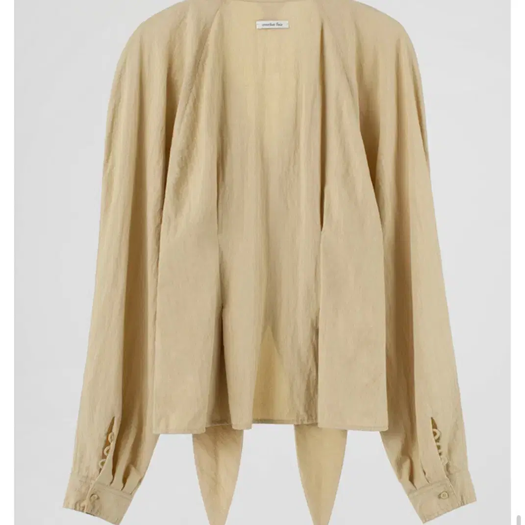 오버듀플레어TIE RAGLAN BLOUSE_BEIGE