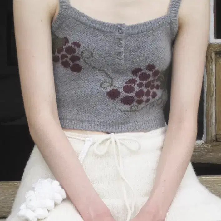 새상품+택포) 시눈 Grape Button Bustier