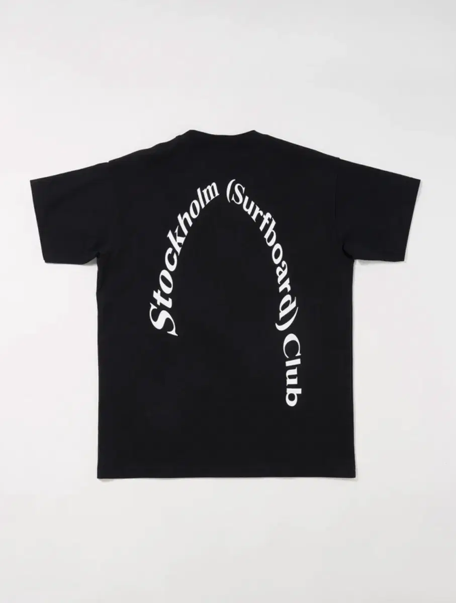 스톡홀름서프보드클럽 back logo t shirts black L