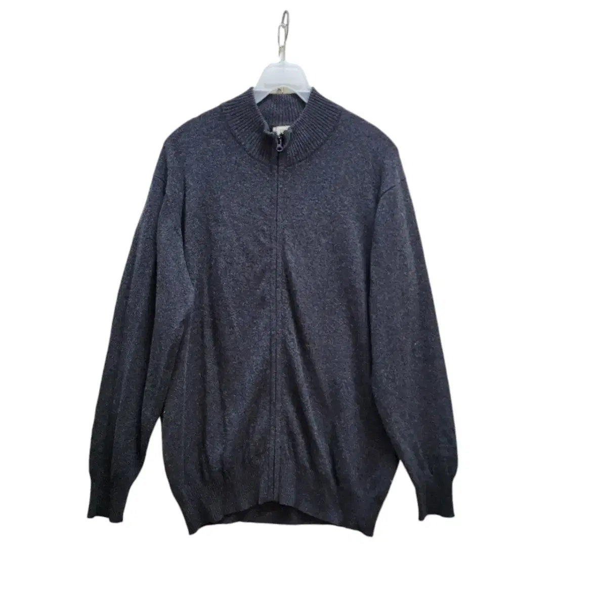 100% cashmere charcoal-colored unisex zip-up