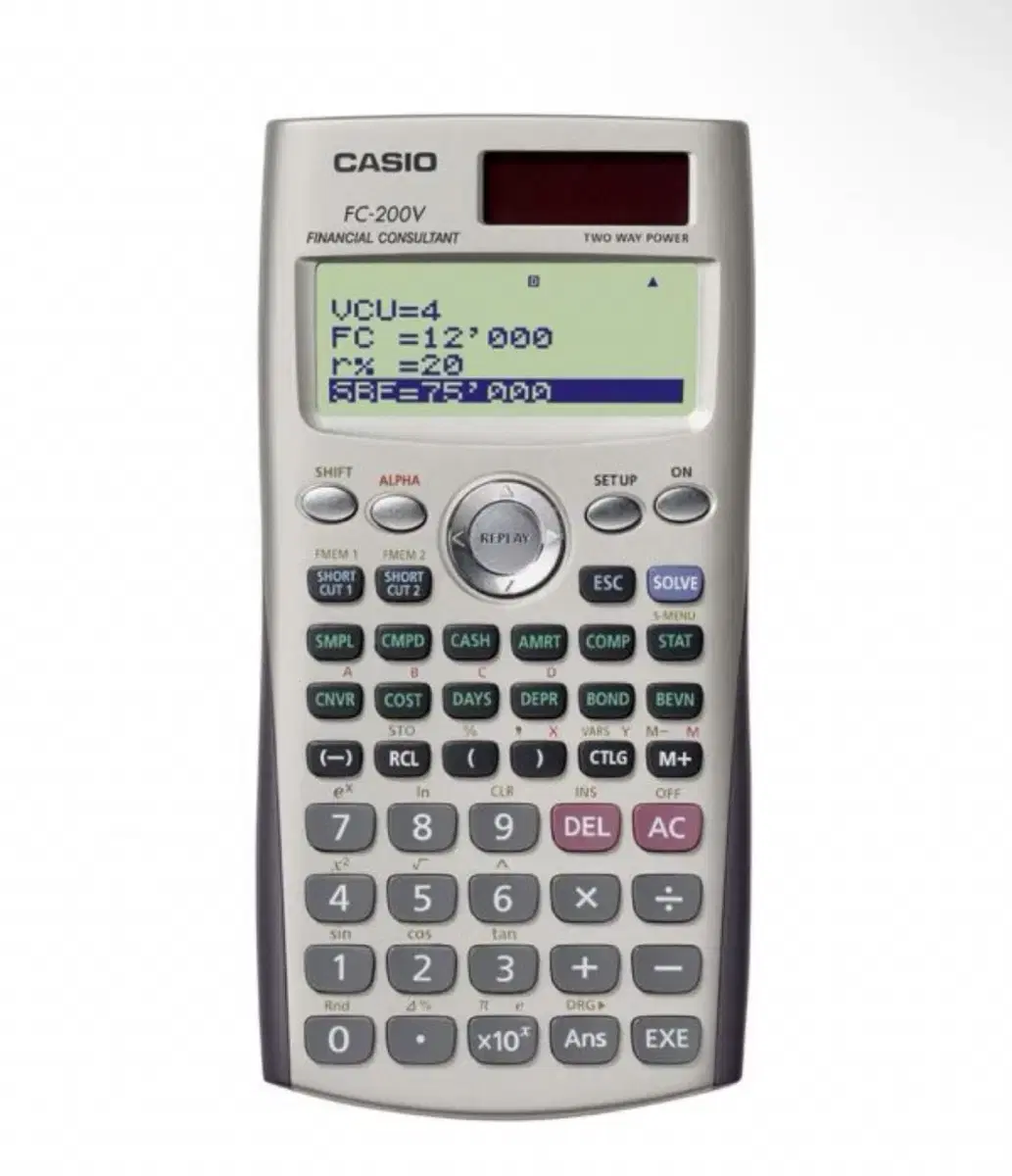 CASIO FC-200V 재무계산기