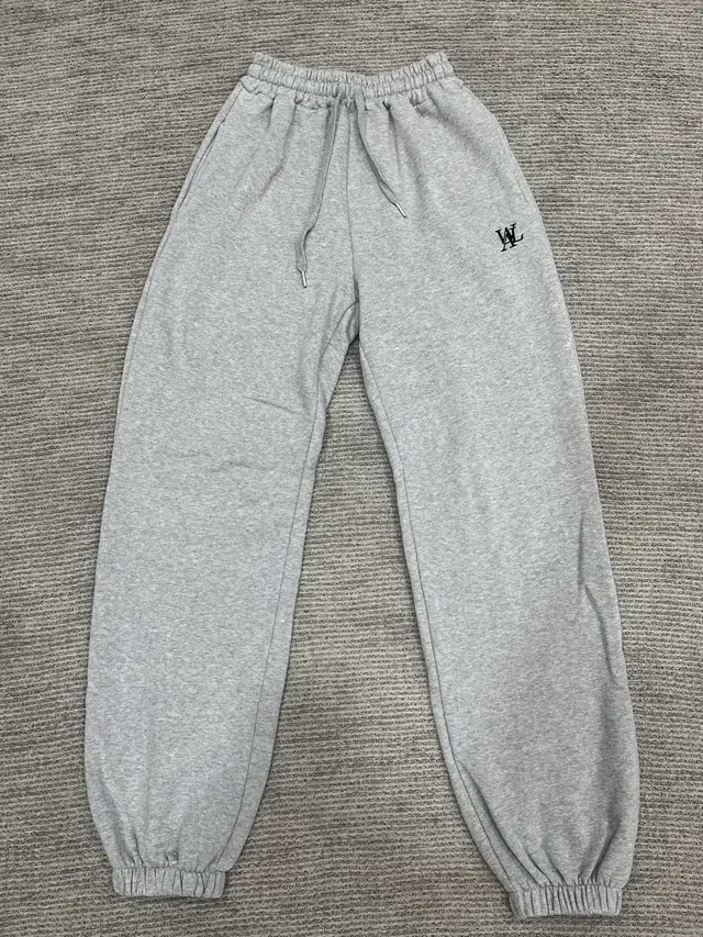 우알롱 조거팬츠 그레이(기모)Signature jogger L사이즈