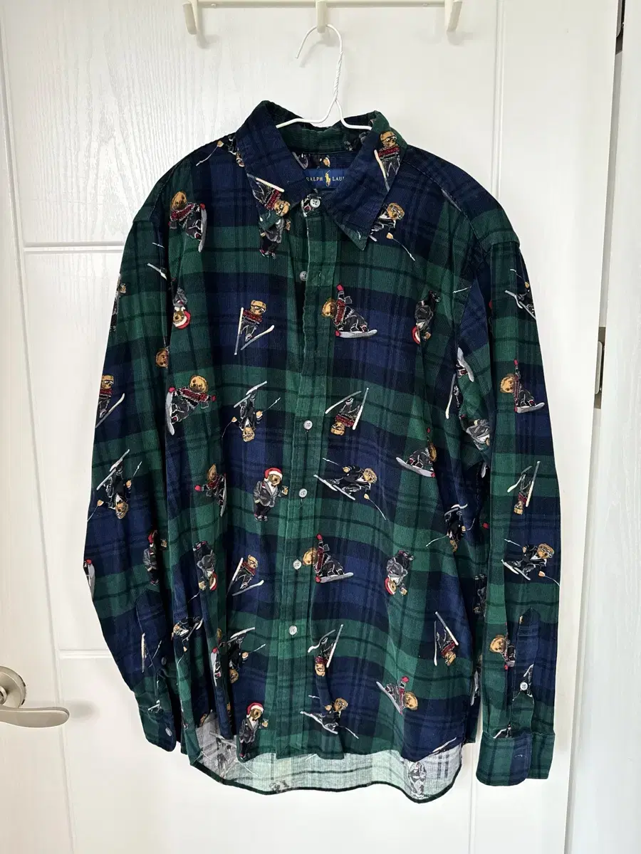 Polo Teddy Bear Tartan Check Shirt Size M New