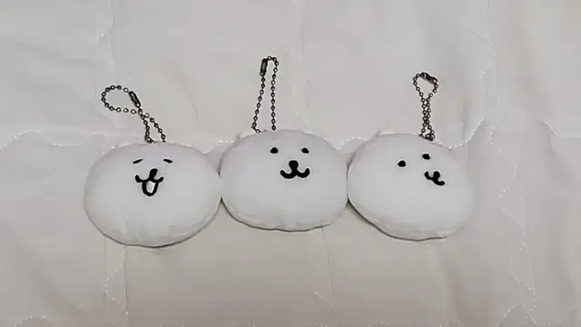 방울 얼굴 오카오 농담곰 군번줄 키링 3종일괄 (보통, 웃음, 삐뚤)