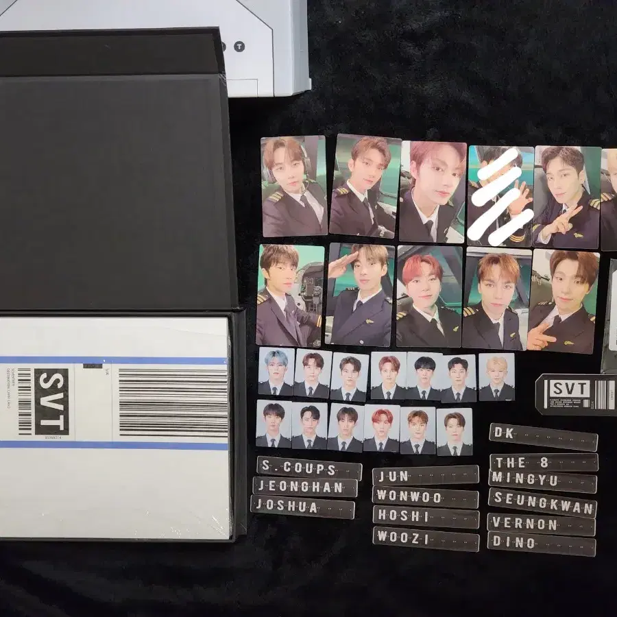 세븐틴 항공틴 멤버십 포카 증사 네임택 svt membership pc