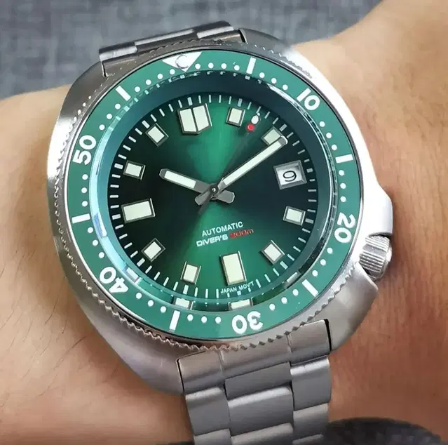 44mm 스테인리스 스틸 자동 남성 시계 20기압 NH35A 무브먼트